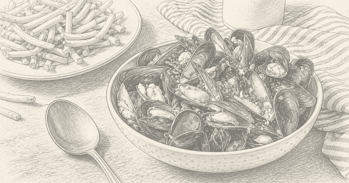 Illustratioun vun engem Dëppe Mullen mat Fritten
