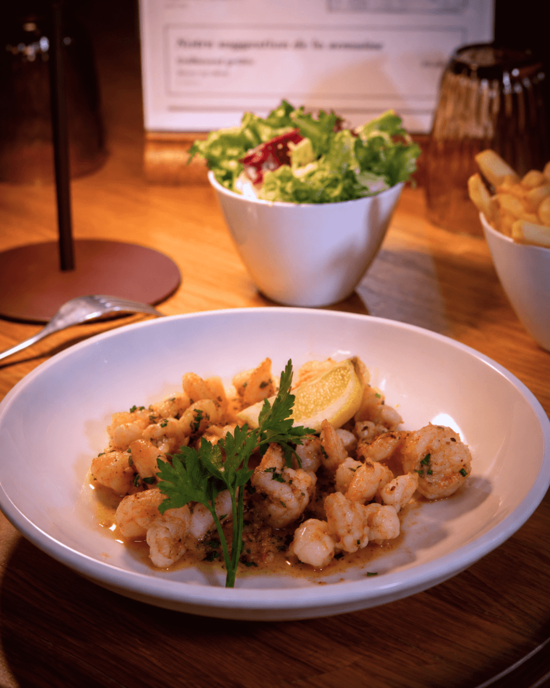 Scampi vun der Brasserie Am Duerf